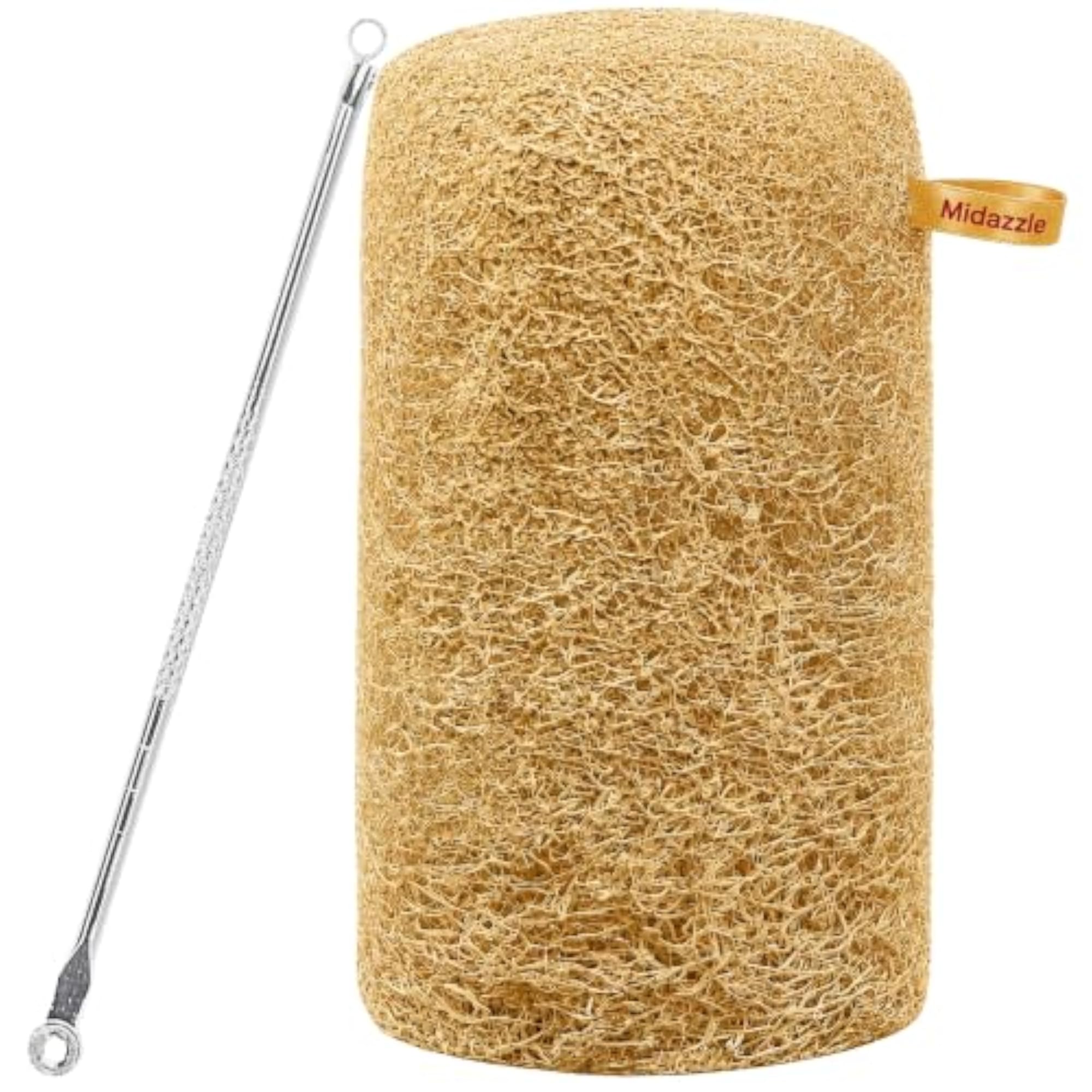 Midazzle Stainless Steel Blackhead Remover with Organic Loofah